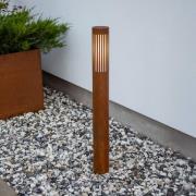 Tuinpadverlichting Pistoia, roestkleurig, hoogte 95 cm, metaal, IP54