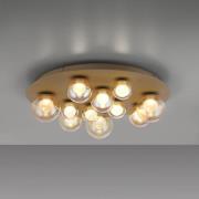 PURE LED plafondlamp Popup, brons/amber Ø 60 cm CCT, 11-lamps