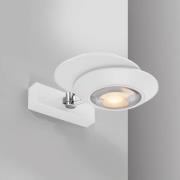 PURE LED wandlamp Oculis, wit, 30 cm, ijzer/glas, 2-lamps.