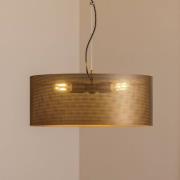 Hanglamp Zofia, koffiebruin, metaal, Ø 50 cm, 3-lamps, E27