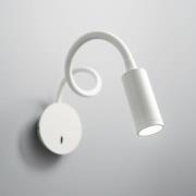 Ideal Lux LED wandlamp Focus 2, wit, 55 cm, flexibele arm