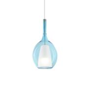 Ideal Lux hanglamp Kalique 2, blauw, Ø 18 cm, kunststof