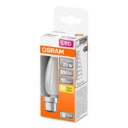 OSRAM kaarslamp B22d 2,5W 2.700K mat