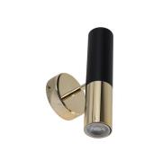 Wandlamp Orino, zwart/goud, metaal, GU10