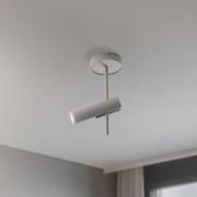 Plafondspot Leda 1, taupe, 1-lamp, staal, GU10, hoogte 34 cm