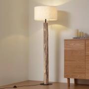 Lucande vloerlamp Jorvan, crème, eucalyptus, linnen