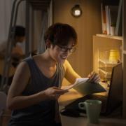 OSRAM LED wandlamp op batterijen NIGHTLUX CYLINDER, zwart touchdim