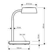 LED bureaulamp MAULabby, blauw, hoogte 30 cm