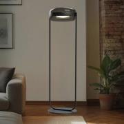 Lucande LED vloerlamp Auro, zwart, glas, hoogte 150 cm
