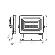 OSRAM LED spot Floodlight EA, 10 W, IP65, zwart, aluminium