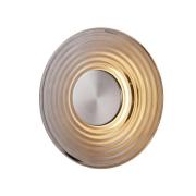 LED wandlamp Cleo, grijs/nikkelkleurig, Ø 30 cm, glas