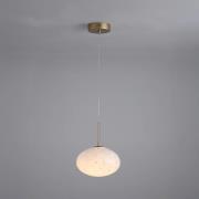 LED hanglamp Confetti, Ø 25 cm, goudkleurig/wit, glas