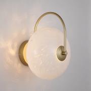 LED wandlamp Confetti, goudkleurig/wit, breedte 25 cm, glas