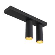 LOOM DESIGN LED plafondspot X-Beam, 2-lamps, zwart