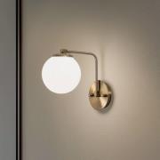 Wandlamp Daisy 146-A, goud, kap van opaalglas