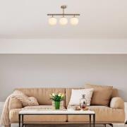 Plafondlamp Atmaca, 3-lamps, antiek goud, glas, 60 cm