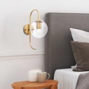 Wandlamp Jewel, goudkleurig, glas, hoogte 36 cm, E14