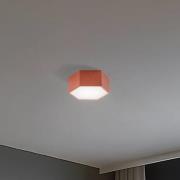 LED plafondlamp Libre, terracottakleurig, staal, 3.000 K