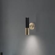 Wandlamp Orino, zwart/goud, metaal, GU10