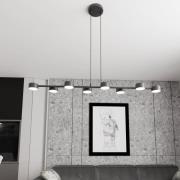 Plafondspot Megara, lengte 100 cm, metaal, 8-lamps.