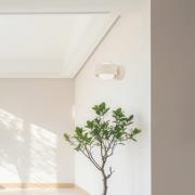 Wandlamp Mado, beige, Ø 8 cm, staal/glas, 1-lamp, G9