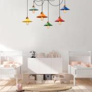 Hanglamp Manavgat, 6-lamps, meerkleurig, lengte 144 cm