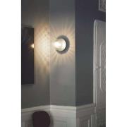 Nuura wandlamp Liila 1, IP44, Ø 16,5 cm, zilver/helder