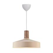 Hanglamp Elvas, beige, Ø 37 cm, metaal/marmer