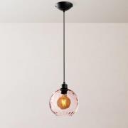 Hanglamp Benek, roze, glas, Ø 20 cm, E27