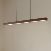 Lucande LED hanglamp Emara, donker hout, eiken, CCT