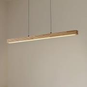 Lucande LED hanglamp Emara, hout licht, eiken, CCT