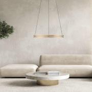 PURE LED hanglamp E-Loop, messing, Ø 70 cm Aluminium CCT