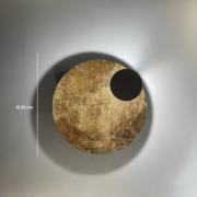 Knikerboker LED-wandlamp Pois, goud, Ø 25 cm, dimbaar