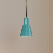 Hanglamp Konikkem, turquoise, metaal, Ø 14 cm, E27