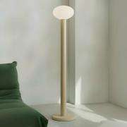 Vloerlamp Flo, beige, hoogte 138 cm, 1-lamp, glas