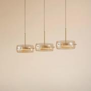 Lucande LED hanglamp Martis, amber, 3-lamps, dimbaar