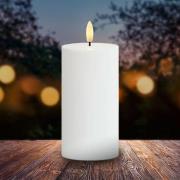 LED-kaars Sille, werkt op zonne-energie, hoogte 15 cm, wit, IP44