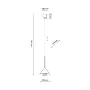 Hanglamp Cono Mini, 1-lamp, Ø 12 cm, zwart GU10