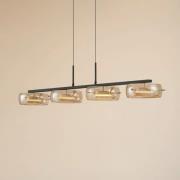 Lucande LED hanglamp Martis, amber, 4-lamps, dimbaar