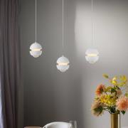 Schöner Wohnen LED hanglamp Lini wit, 3-lamps lang, 3.000 K