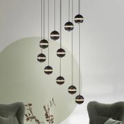 SCHÖNER WOHNEN LED hanglamp Lini zwart 10-lamps rond 3000K