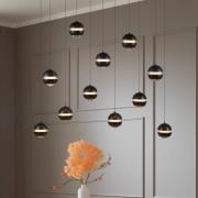 SCHÖNER WOHNEN LED hanglamp Lini zwart 11-lamps lang 3000K