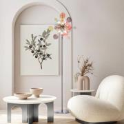 Vloerlamp Explosion, glas, pastelkleurig, chroom, G9