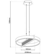 LED hanglamp Yvaris, zilver, CCT, afstandsbediening