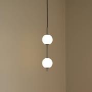 UMAGE LED hanglamp Audrey, staalkleurig, 2-lamps, Ø 12 cm