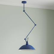 Hanglamp Melos, blauw, Ø 36 cm, metaal