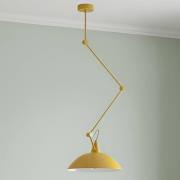 Hanglamp Melos, geel, Ø 36 cm, metaal