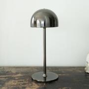 LED tafellamp op batterijen Tim, nikkelkleurig, hoogte 30 cm, IP54