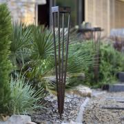 Les Jardins LED zaklamp op zonne-energie Tinka, corten, 90 cm, grondpi...