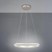 LED hanglamp Amador, Ø 45 cm, nikkelkleurig, metaal, CCT
